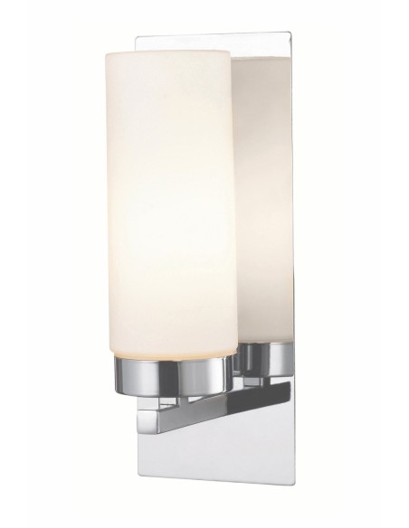 Applique murale E14, max. 40W, IP44, chrome et verre dépoli – Markslöjd – Norrsundet