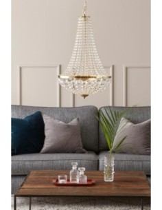 Markslöjd Gränsö – Lustre en laiton brossé avec prismes en cristal, diamètre 40 cm 2