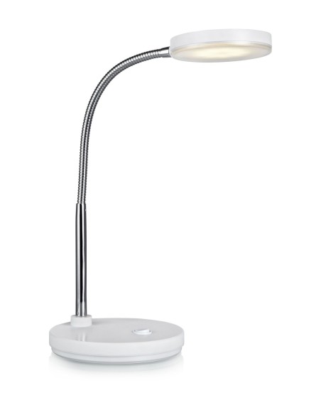 Markslöjd Flex – Lampe de table blanche au design épuré avec bras flexible chromé
