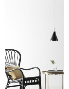 Markslöjd ZIP – Suspension design avec verre transparent, cuir noir et détails chromés 2