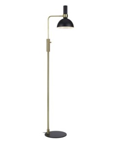 Markslöjd Larry – Lampadaire LED E27, 60W max, variateur intégré, noir et laiton brossé