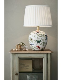 Markslöjd Mansion – Lampe de table E27, 60W max, pied céramique multicolore, abat-jour blanc 2
