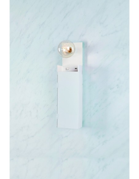 Markslöjd Combo – Lampe murale design avec rangement à clés, dimmable, câble textile 2 m, IP20