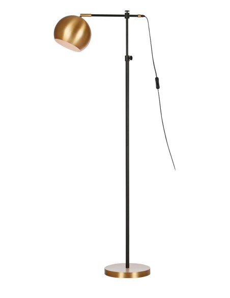 Markslöjd Chester – Lampadaire LED E27, max 60W, hauteur réglable et abat-jour orientable, noir et bronze
