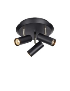 Markslöjd Barcelona – Plafonnier 3 spots, GU10, max 12W, IP20, finition noire