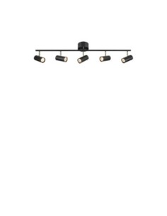 Markslöjd Barcelona – Plafonnier 5 spots, GU10, max 12W, IP20, finition noire