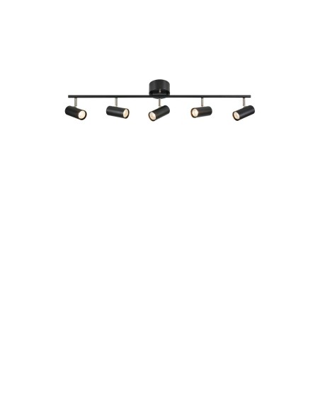 Markslöjd Barcelona – Plafonnier 5 spots, GU10, max 12W, IP20, finition noire