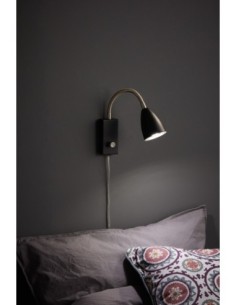 Markslöjd CIRO – Applique murale noire avec bras flexible et variateur intégré, idéale comme liseuse 2