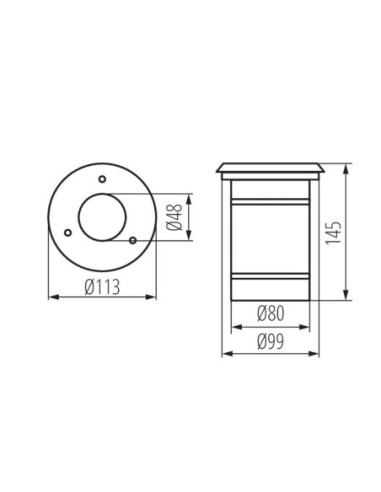 Encastré de sol  GU10  - Kanlux - Berg Leluminaireled.com