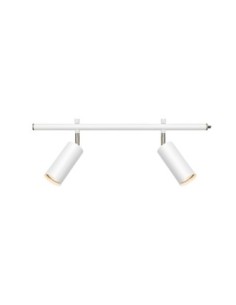 Markslöjd Expand – Spot LED cylindre sur rail 2xGU10, 50 cm, design blanc épuré