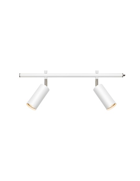 Markslöjd Expand – Spot LED cylindre sur rail 2xGU10, 50 cm, design blanc épuré