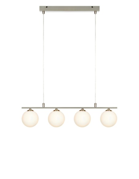 Markslöjd Quattro – Plafonnier design 4xG9 en métal acier et verre opale, style contemporain