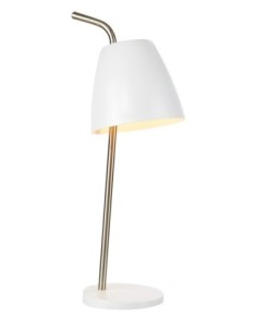 Markslöjd Spin – Lampe de table blanche design scandinave, 1xE14, création Tom Stepp
