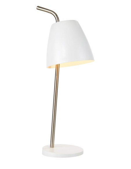 Markslöjd Spin – Lampe de table blanche design scandinave, 1xE14, création Tom Stepp