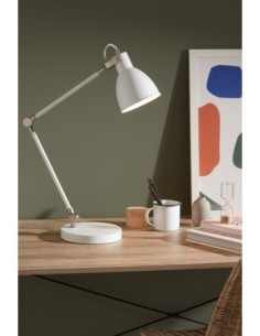 Markslöjd House – Lampe de bureau blanche en métal, orientable et design épuré 2
