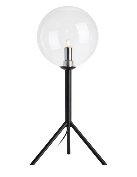 Lampe de table G9, max. 20W, IP20, noir et verre transparent – ​​Markslöjd – Andrew