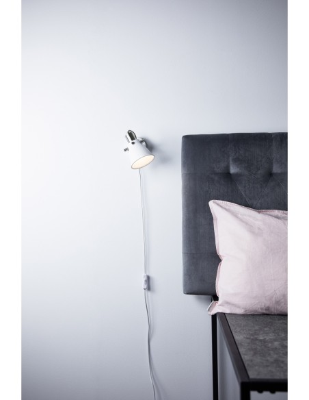 Lampe murale orientable E14, max. 40W, IP20, blanc mat – Markslöjd – Alton