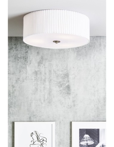 Markslöjd Jackie – Luminaire rond en tissu pour lumière douce et tamisée