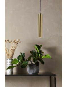 Ruben Markslöjd – Lampe de fenêtre en laiton brossé, cylindre fin avec ampoule GU10 2