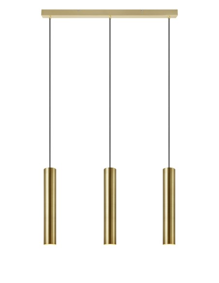 Ruben Markslöjd – Plafonnier 3 cylindres en laiton brossé, éclairage GU10