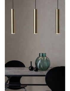 Ruben Markslöjd – Plafonnier 3 cylindres en laiton brossé, éclairage GU10 2