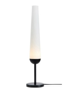Bern Markslöjd – Lampe de table noire avec verre blanc, design Joakim Thedin