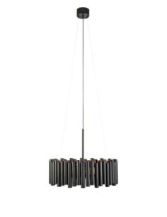 Plafonnier Level Markslöjd en métal noir avec trois douilles E27, design moderne et graphique