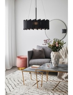 Plafonnier Level Markslöjd en métal noir avec trois douilles E27, design moderne et graphique 2