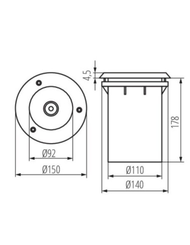 Spot Led étanche encastré  de sol  Xard - Kanlux Leluminaireled.com