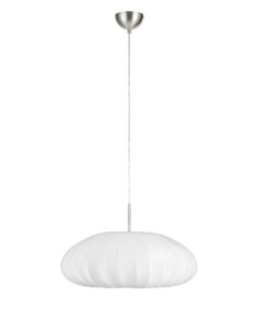Plafonnier Mist Markslöjd en textile blanc, design vaporeux de 55 cm de diamètre