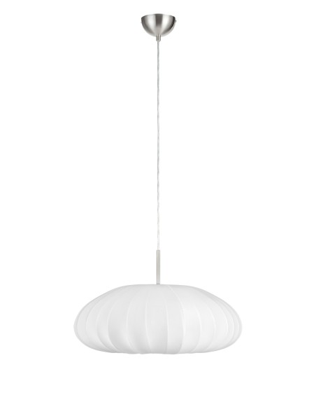 Plafonnier Mist Markslöjd en textile blanc, design vaporeux de 55 cm de diamètre
