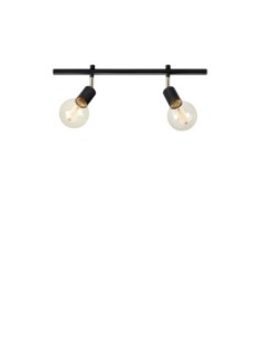 Spot Expand Markslöjd sur rail de 50 cm avec deux têtes orientables en métal noir