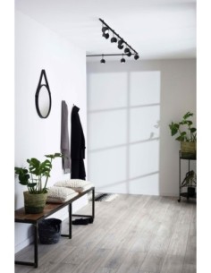 Projecteur Expand Markslöjd avec deux spots ronds orientables sur rail noir de 50 cm 2