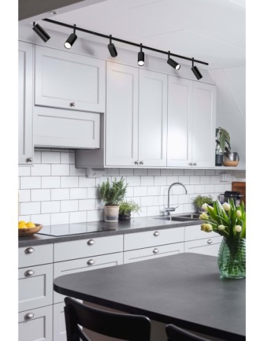 Markslöjd Expand – Projecteur noir, 70 cm, 2x GU10, design minimaliste, système personnalisable.