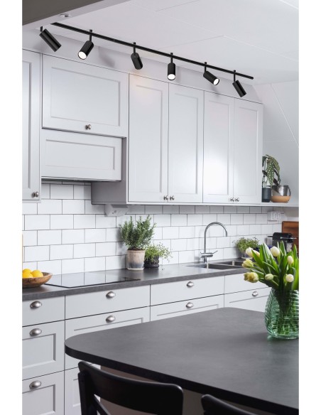 Markslöjd Expand – Projecteur noir, 70 cm, 2x GU10, design minimaliste, système personnalisable.