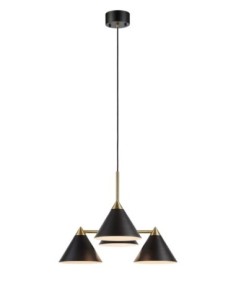 Markslöjd Klint – Suspension moderne noire avec abat-jour orientables, 4xE14