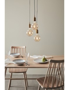 Markslöjd Bronx rond – Suspension métal bronze, 3 ampoules E27, design industriel élégant. 2