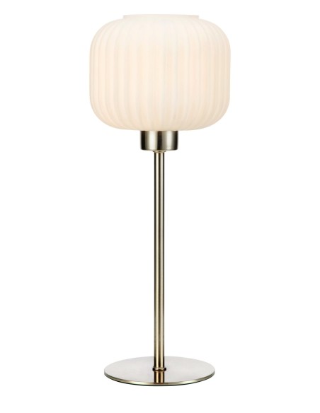 Lampe de table E14, max. 40W, IP20, acier et verre blanc – Markslöjd – Sobre
