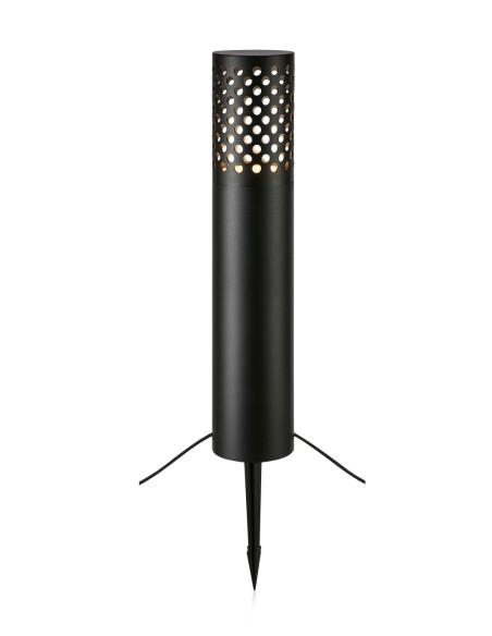 Markslöjd Garden 24 – Borne LED extérieure 96 cm, 6W, IP44, aluminium noir avec câble et piquets