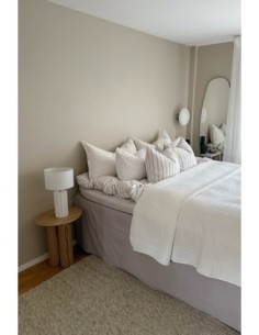 Markslöjd COLUMN – Lampe de table élégante 44 cm, pied en céramique blanche et abat-jour textile 2