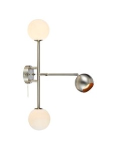 Markslöjd Beside – Applique murale 2xG9 + 1xGU10, câble 2 m, interrupteur intégré, IP20.