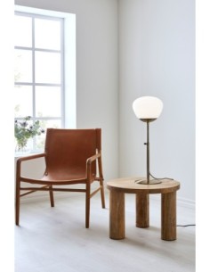 Markslöjd Rise Antique Grande – Lampe de table E27 40W max, abat-jour verre blanc, cordon textile. 2