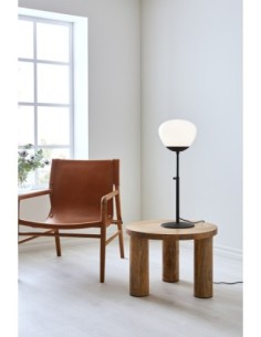 Markslöjd Rise noire grande – Lampe de table E27 40W max, métal noir, abat-jour verre blanc. 2