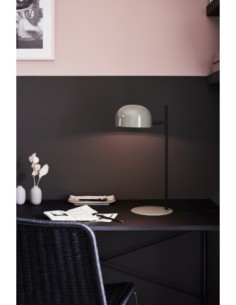 Markslöjd Pose – Lampe de bureau fer noir et gris, douille E14, interrupteur marche/arrêt. 2