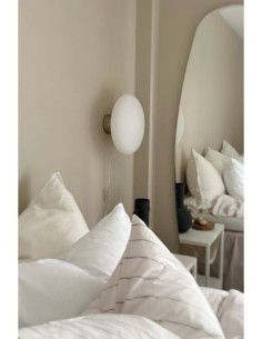 Markslöjd Locus – Plafonnier verre opale, métal acier, ampoule E14 40W, câble transparent 2m. 2