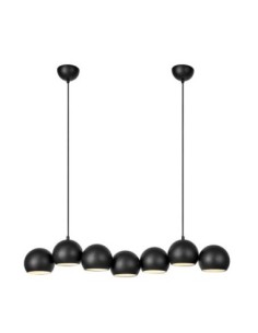 Markslöjd Cupolo – Suspension design 7xE14 noire, bulles lumineuses en cascade