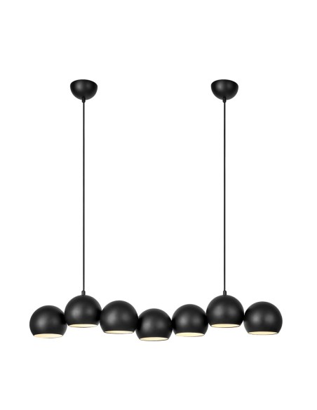 Markslöjd Cupolo – Suspension design 7xE14 noire, bulles lumineuses en cascade