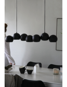 Markslöjd Cupolo – Suspension design 7xE14 noire, bulles lumineuses en cascade 2