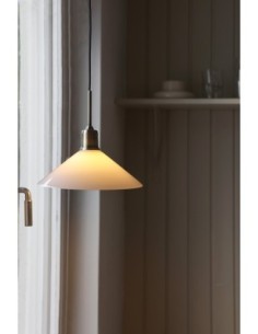 Markslöjd VELA – Suspension en verre opale blanc, support laiton, câble 350 cm avec interrupteur 2
