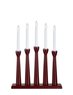 Lampe de table bougeoir Noël 5xE10 3W rouge -  Markslöjd - Måseskär